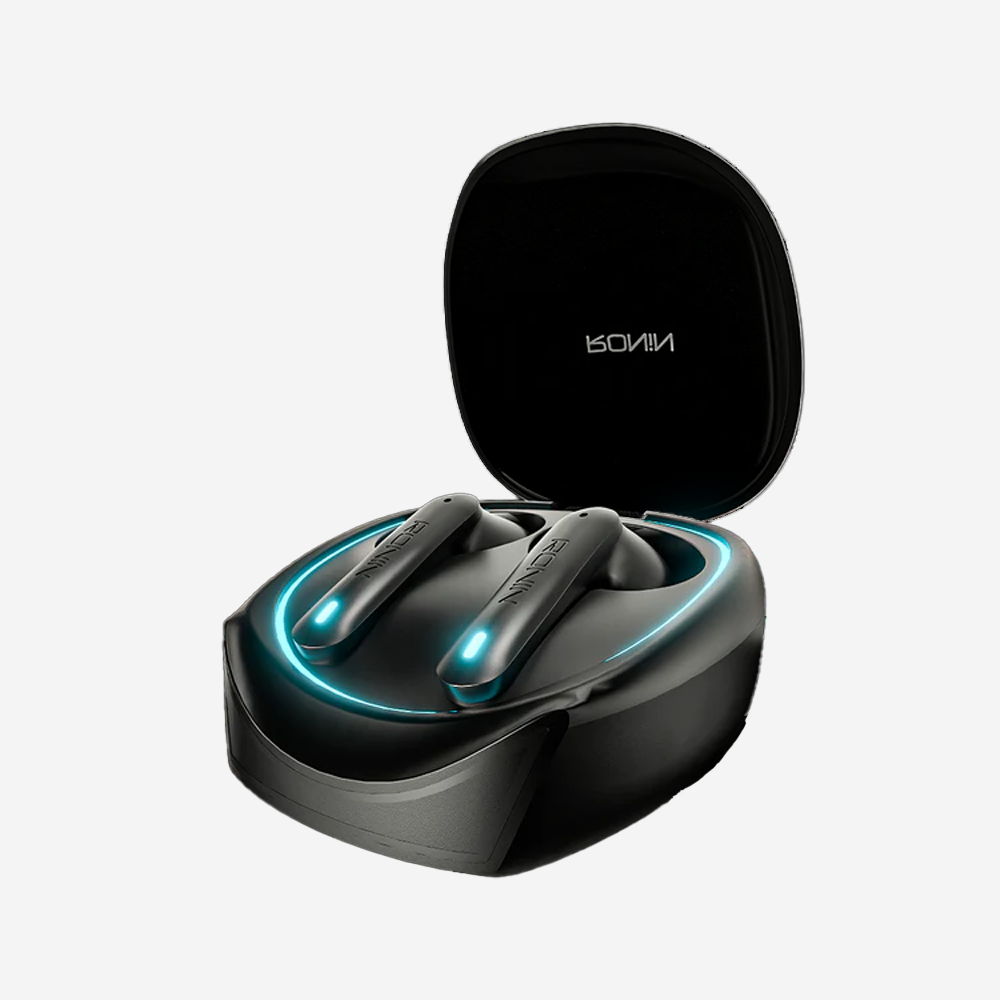 Ronin R-520 Dynasty Earbuds with sleek design and charging case